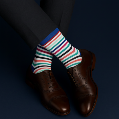 Cotton Crew Socks: STRIPES 19.0