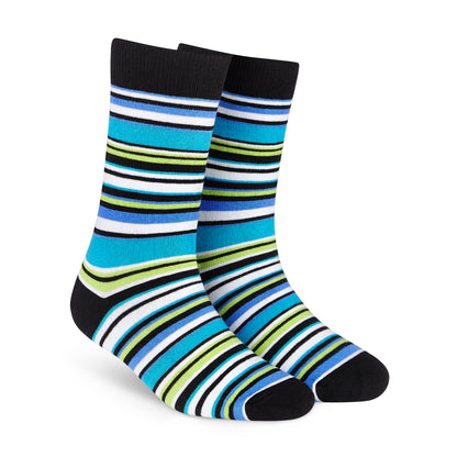 Designer Cotton Crew Socks 6-Pack - Luxury Comfort and Style