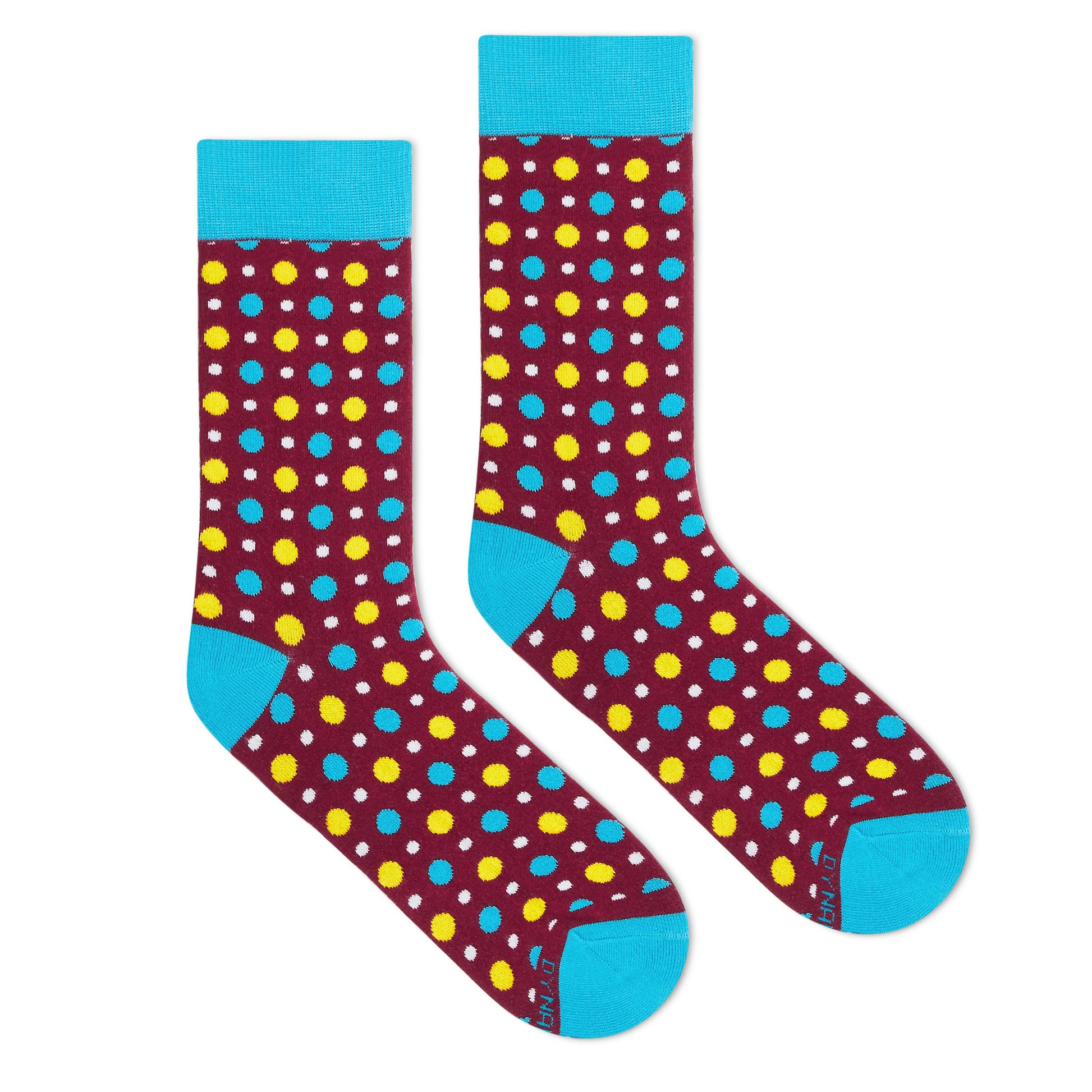 Fizzy Maroon Crew Length Socks - Bold Cotton Comfort for Every Step 
