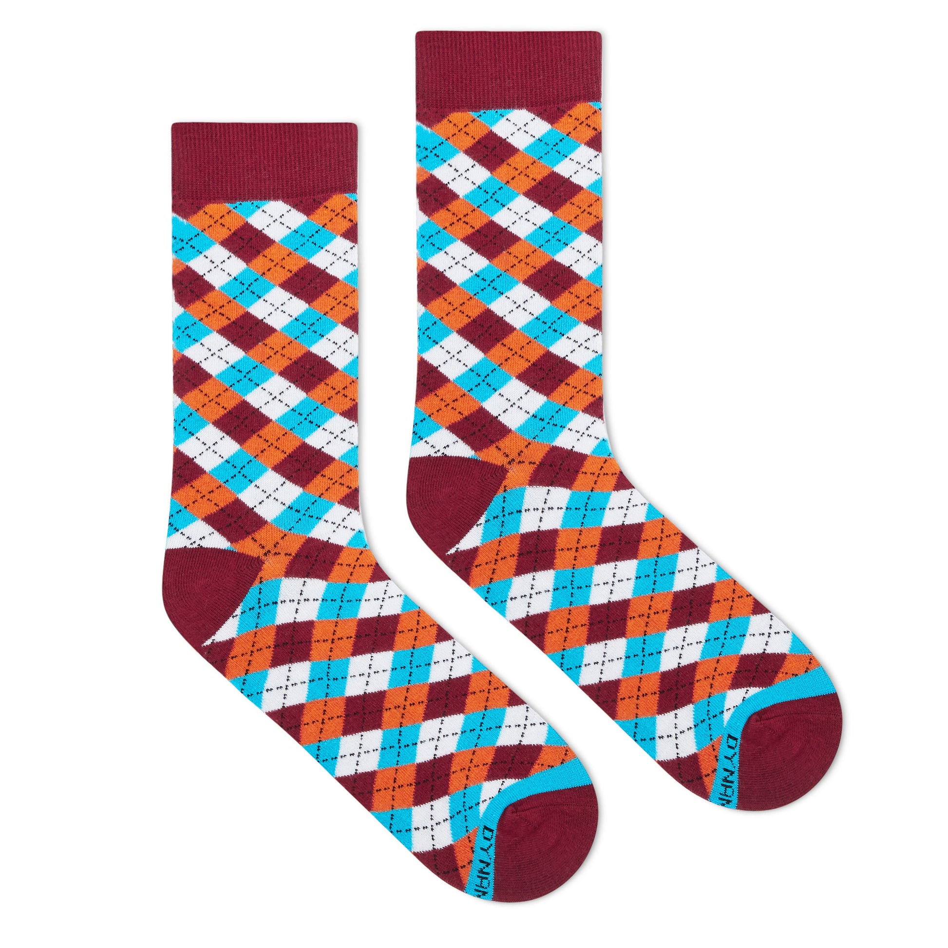 DANDY - MAROON CREW LENGTH SOCKS - Cotton Crew Socks