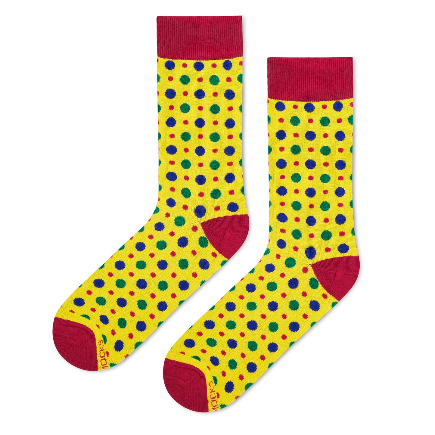 FIZZY YELLOW CREW LENGTH SOCKS - Cotton Crew Socks