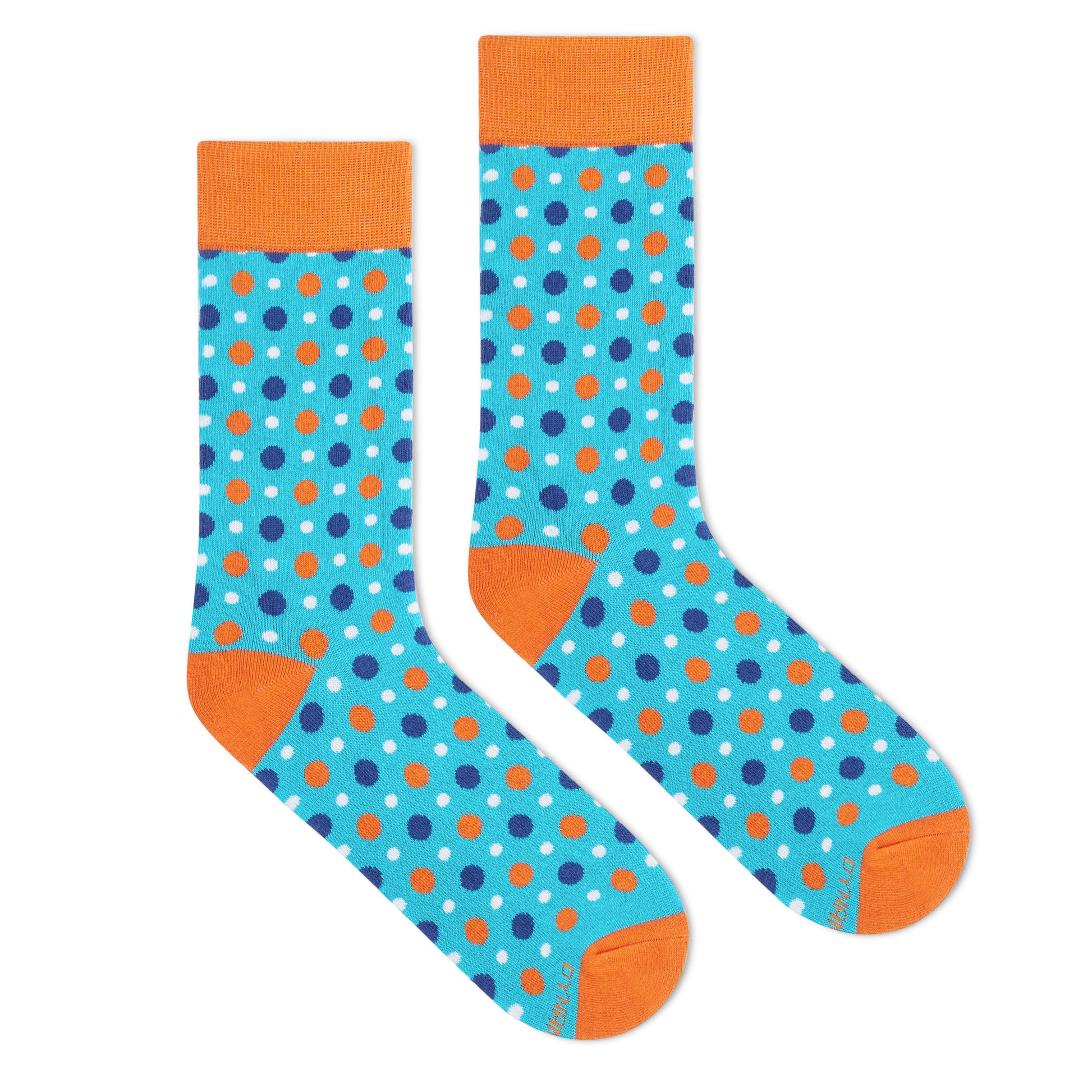 Fizzy Aqua Crew Length Socks - Refreshing Cotton Comfort 