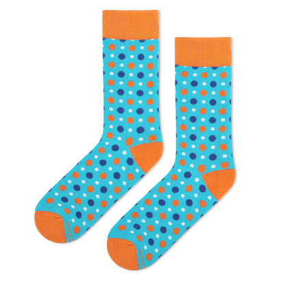 Fizzy Aqua Crew Length Socks - Refreshing Cotton Comfort 