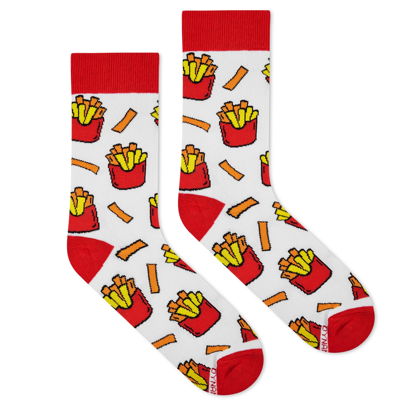 French Fries Crew Length : Men & Women Designer Funky, Funny Creative Colorful Socks - Unisex Socks