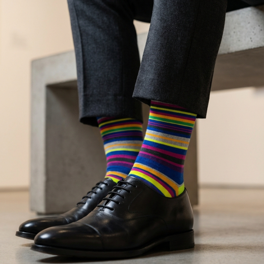 Stripes 20.0 - Moisture-Wicking Designer crew length Socks
