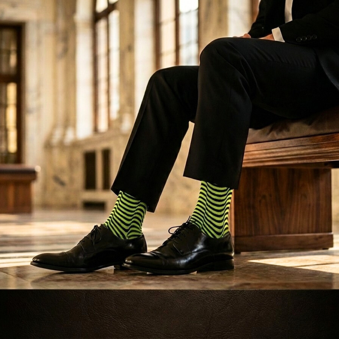 Illusion Cotton Crew Socks Illusion Cotton Crew Socks