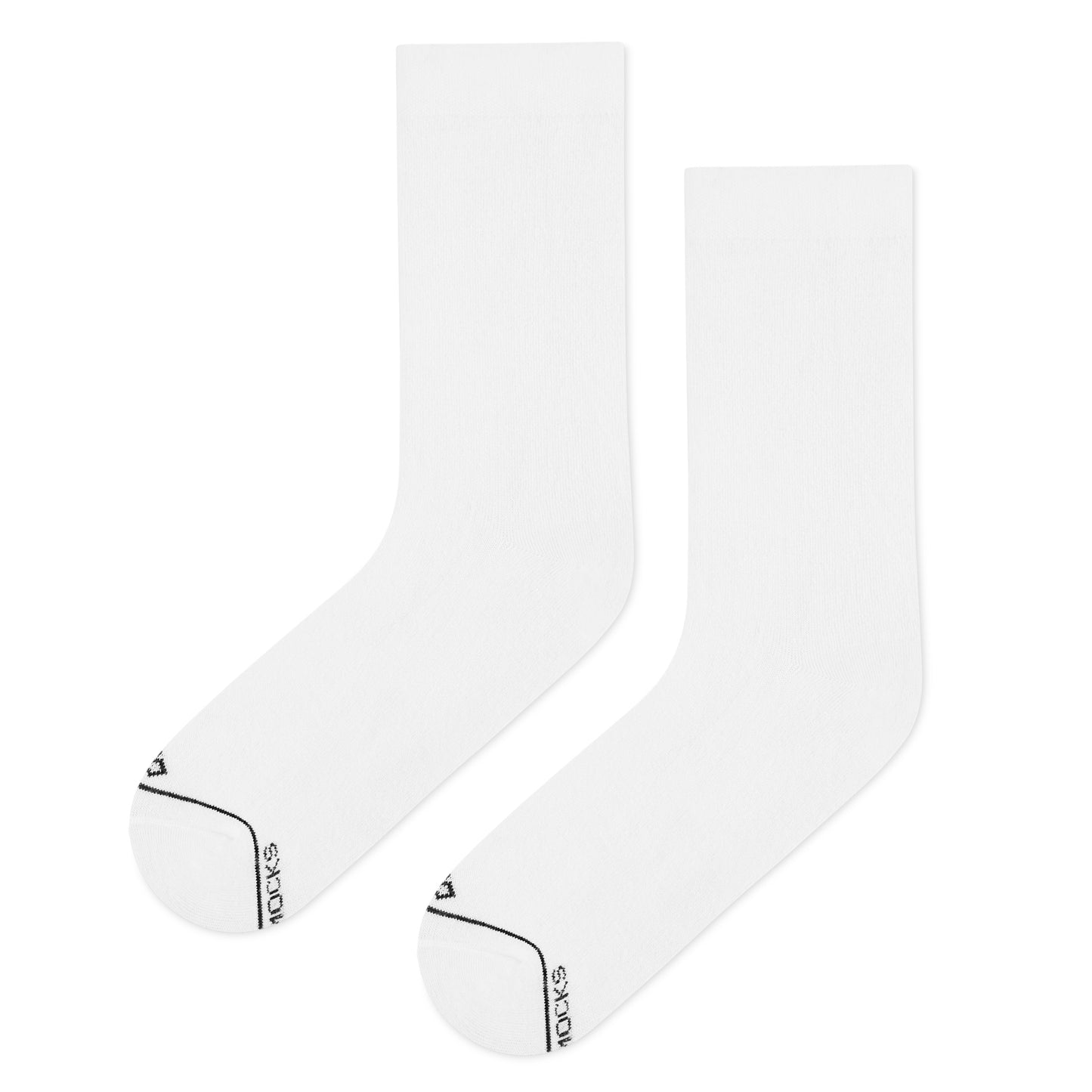 White Unisex Bamboo Crew Length Socks | Soft, Sustainable Comfort