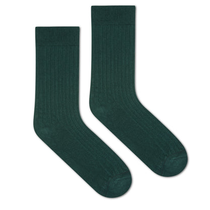 SOLID OLIVE Cotton Crew Length Socks For Men and Women