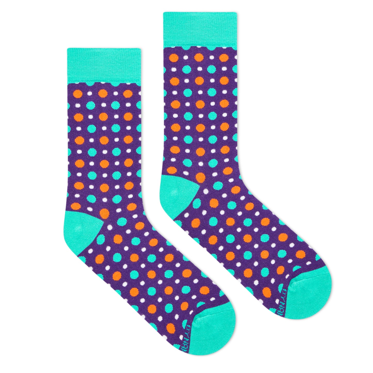 FIZZY PURPLE COTTON CREW LENGTH SOCKS