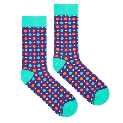 FIZZY PURPLE COTTON CREW LENGTH SOCKS