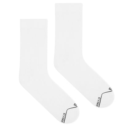 White Unisex Bamboo Crew Length Socks | Soft, Sustainable Comfort