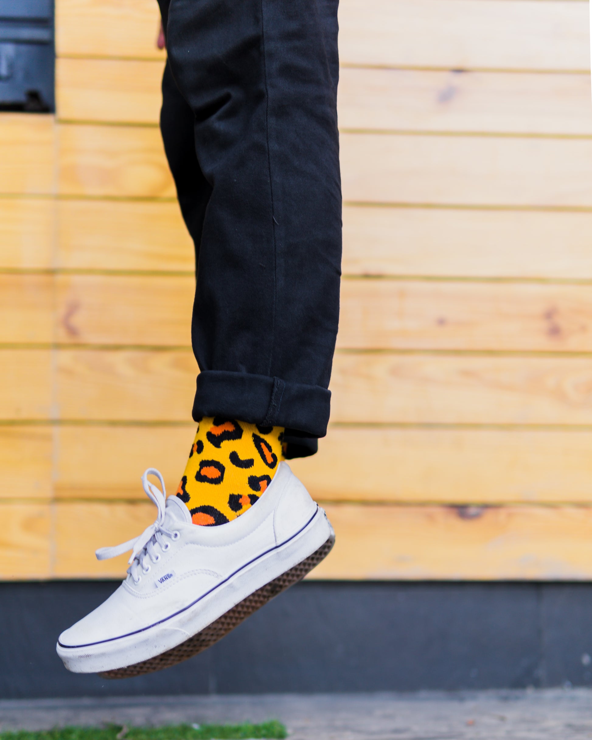 Leopard Crew Length Socks - Fierce Cotton Comfort & Style