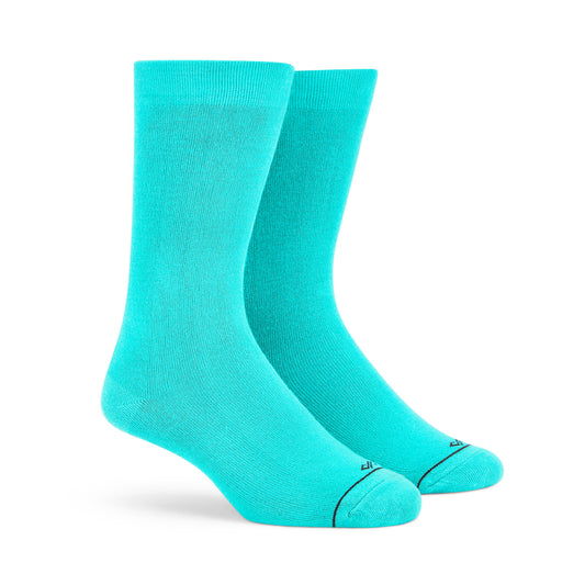 Turquoise Bamboo Crew Length Socks