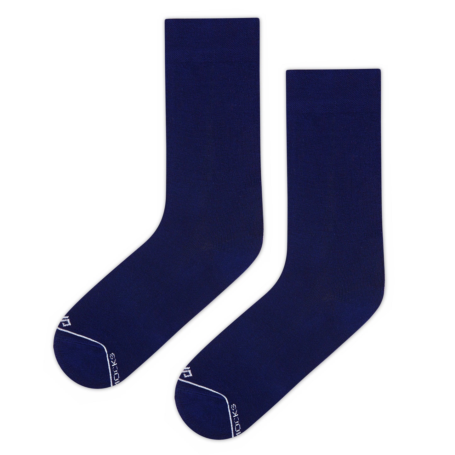 Comfort Meets Style: Navy Blue Unisex Bamboo Crew Length Socks

